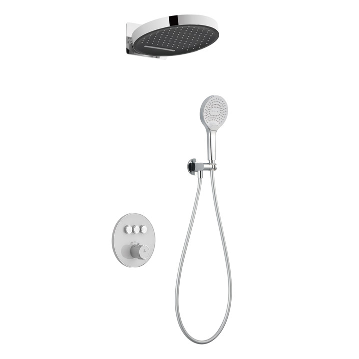 Three function wall shower